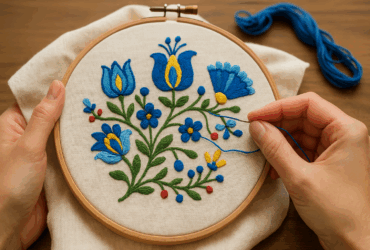 Jak powstają kaszubskie hafty krok po kroku