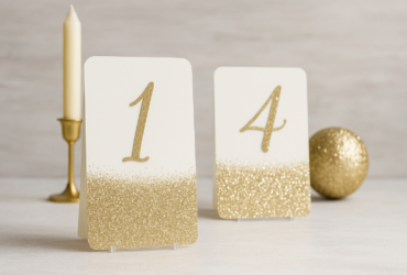 Jak wykonać numerki stołów w stylu glamour