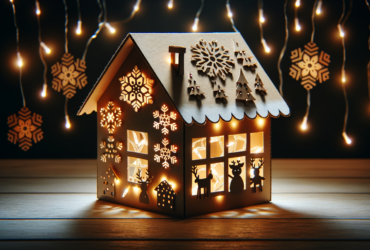 Jak wykonać świecący domek świąteczny z kartonu